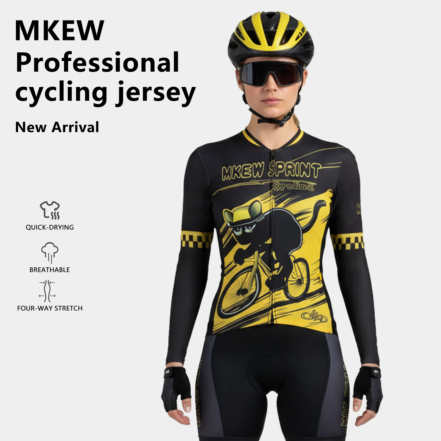 Mountain Biking Outfits Women - MKEW Pro Team Cycling Jersey Set