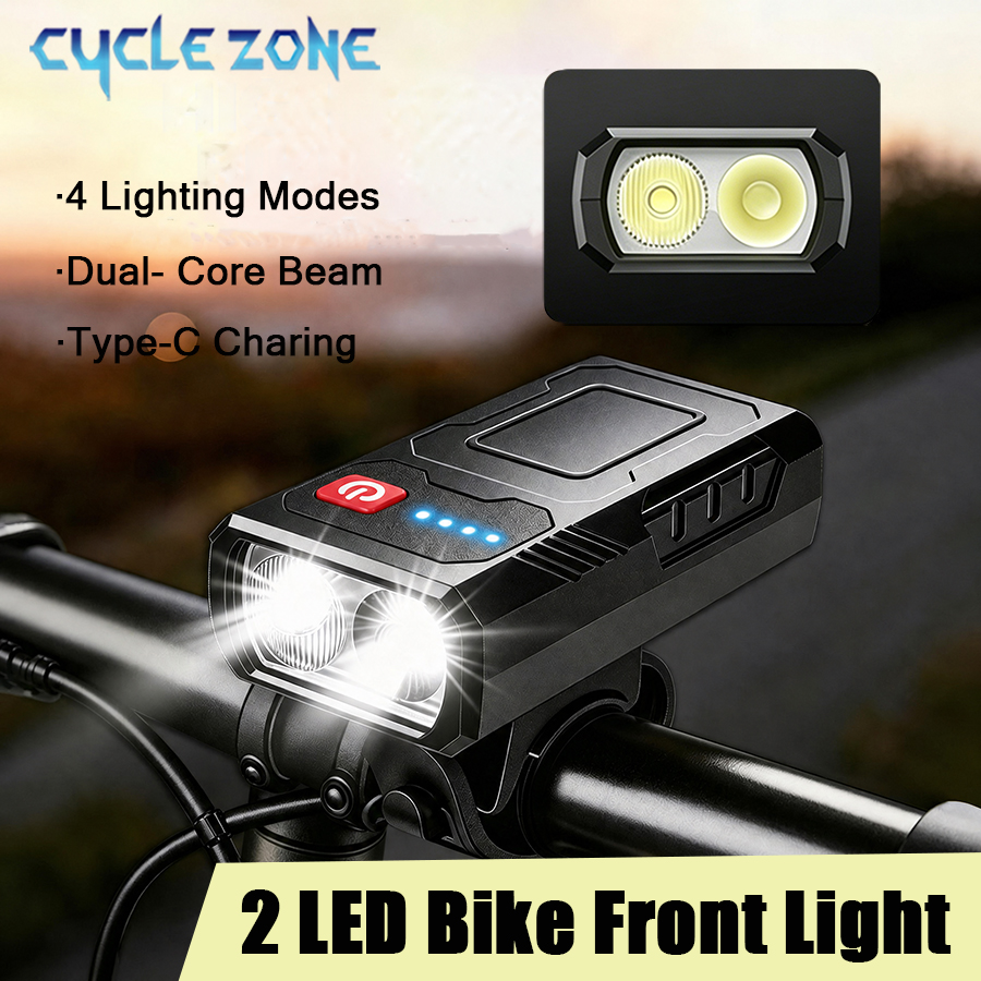 2 LED Bicycle Front Light Rech - Mountain Biking Zone 2 recensione e prezzo