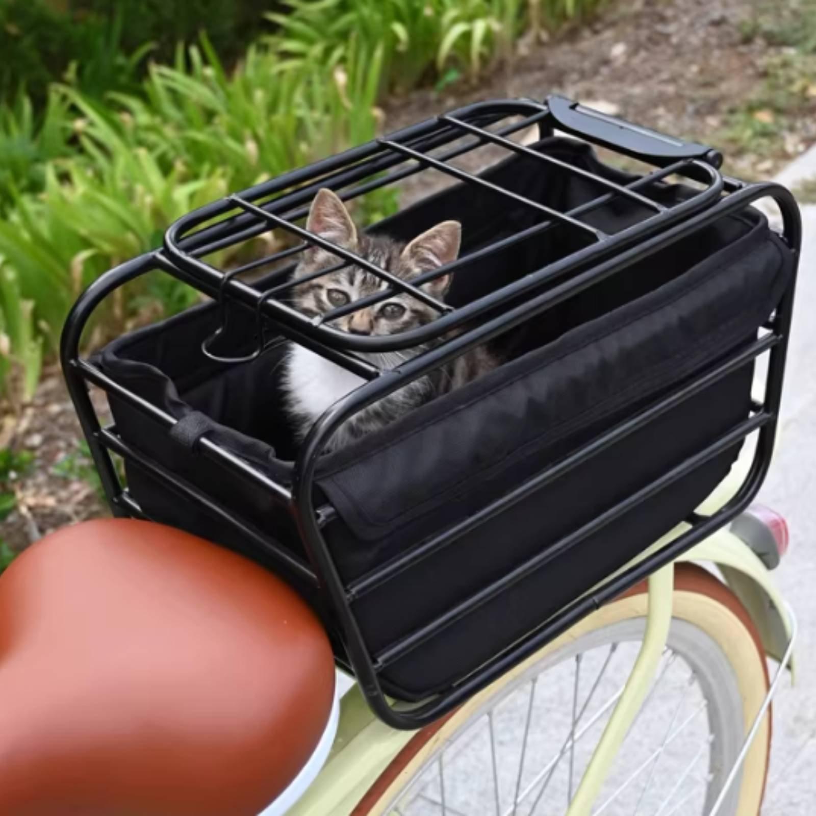 Bicycle Basket With Dog Strap  - Mountain Biking With Dog recensione e prezzo