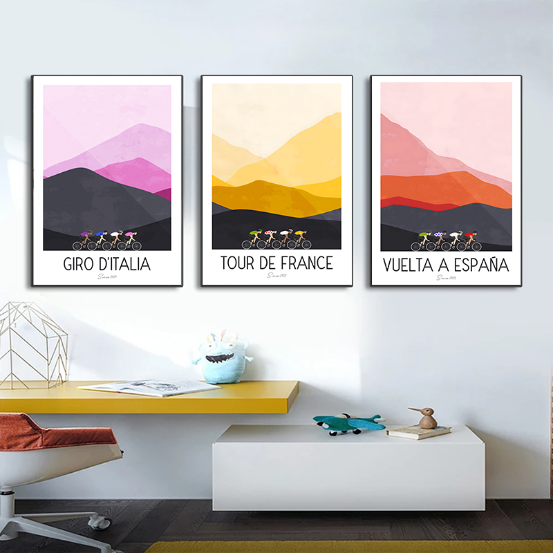 Watercolor Cycling Race Cyclis - Mountain Biking Pictures recensione e prezzo