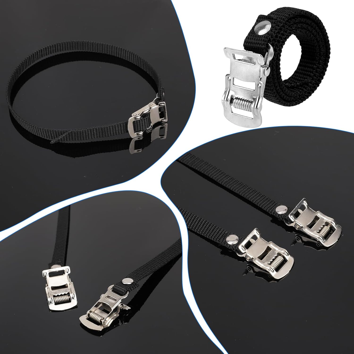 1/2pair Bikes Pedal Toe Straps - Mountain Biking With Dog recensione e prezzo