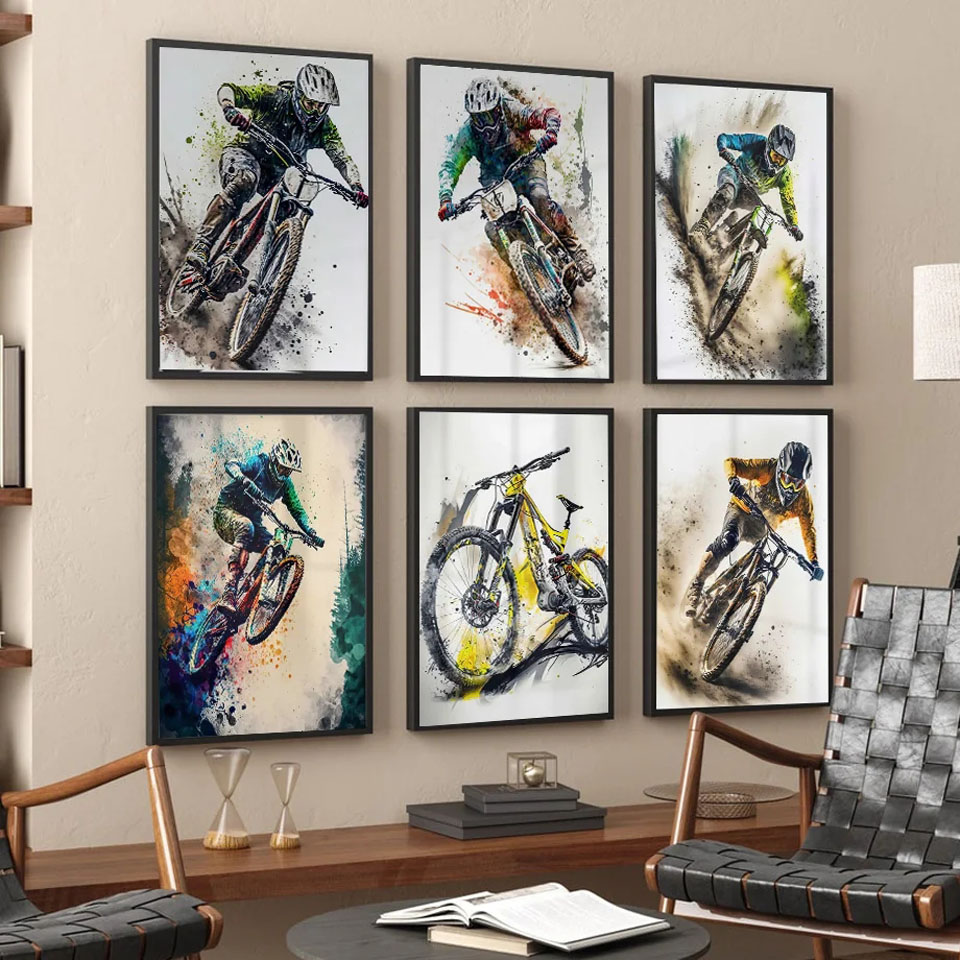 Mountain Bike Sports Wall Art  - Mountain Biking Pictures recensione e prezzo