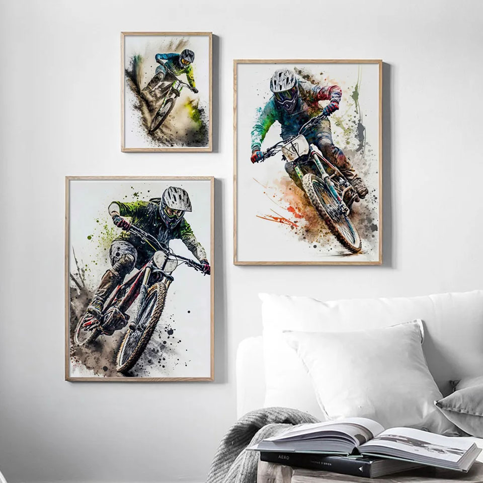 Mountain Bike Sports Wall Art  - Mountain Biking Pictures recensione e prezzo